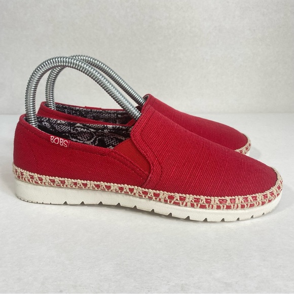 Skecher Women's BOBS Flexpadrille 3.0-Dark Horse Flats Shoe 113091; RED Size 6.5 - Picture 1 of 16